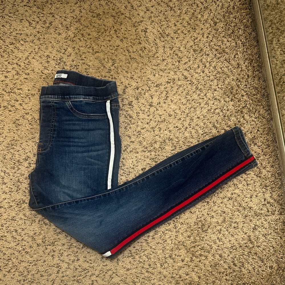 Tommy Hilfiger Blue Jegging Denim with Red Stitching